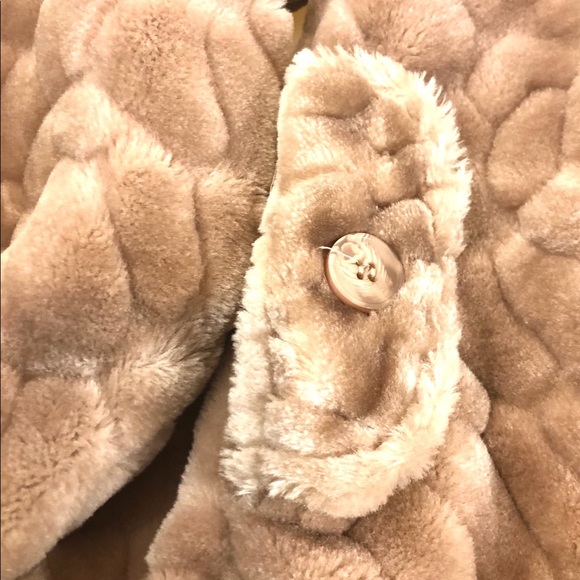 Beautiful Giovana Faux Fur Swing Coat L Taupe - Picture 6 of 7